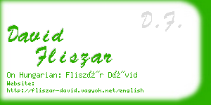 david fliszar business card